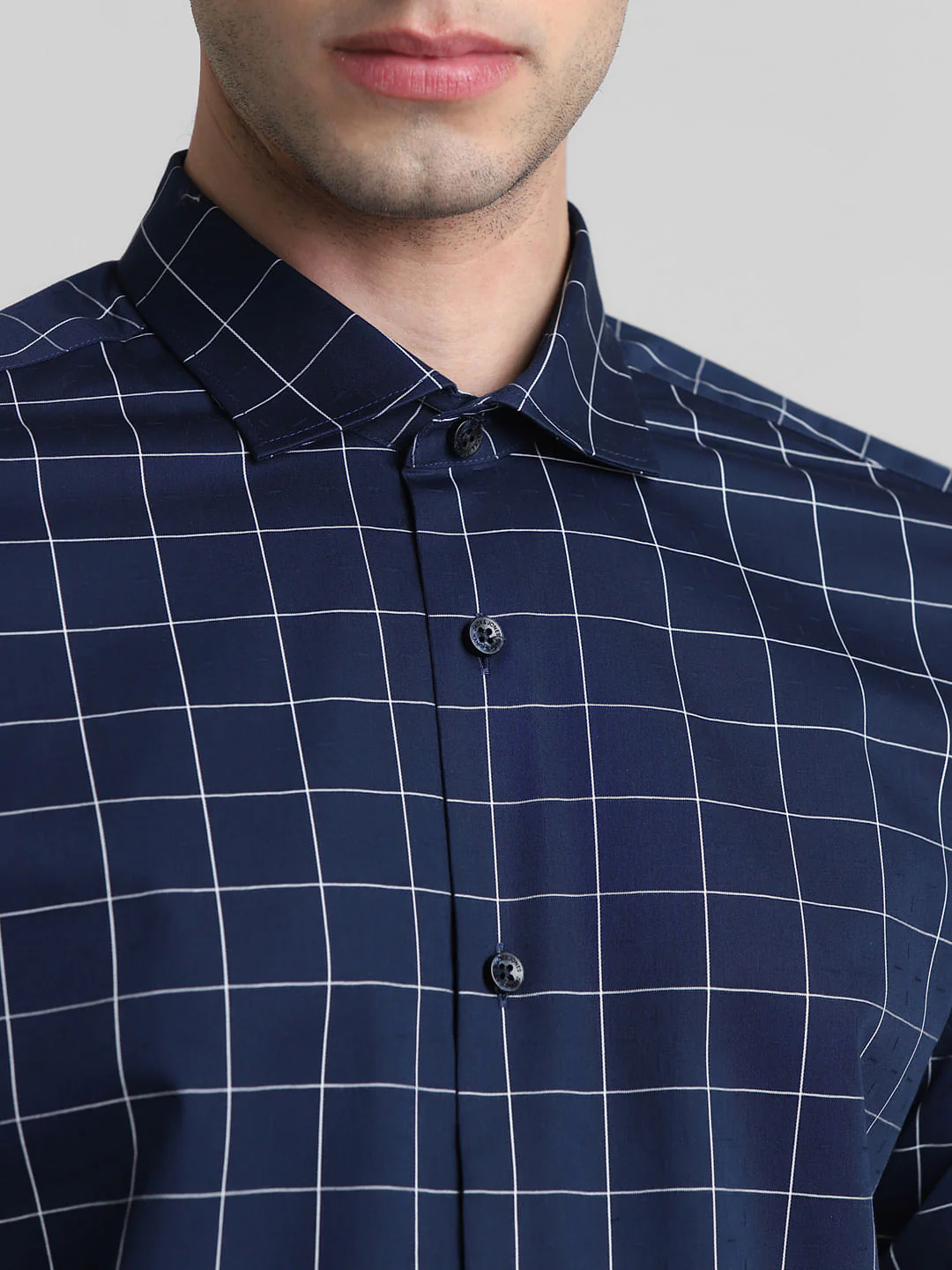 Blue Check Full Sleeves Shirt - Image 5