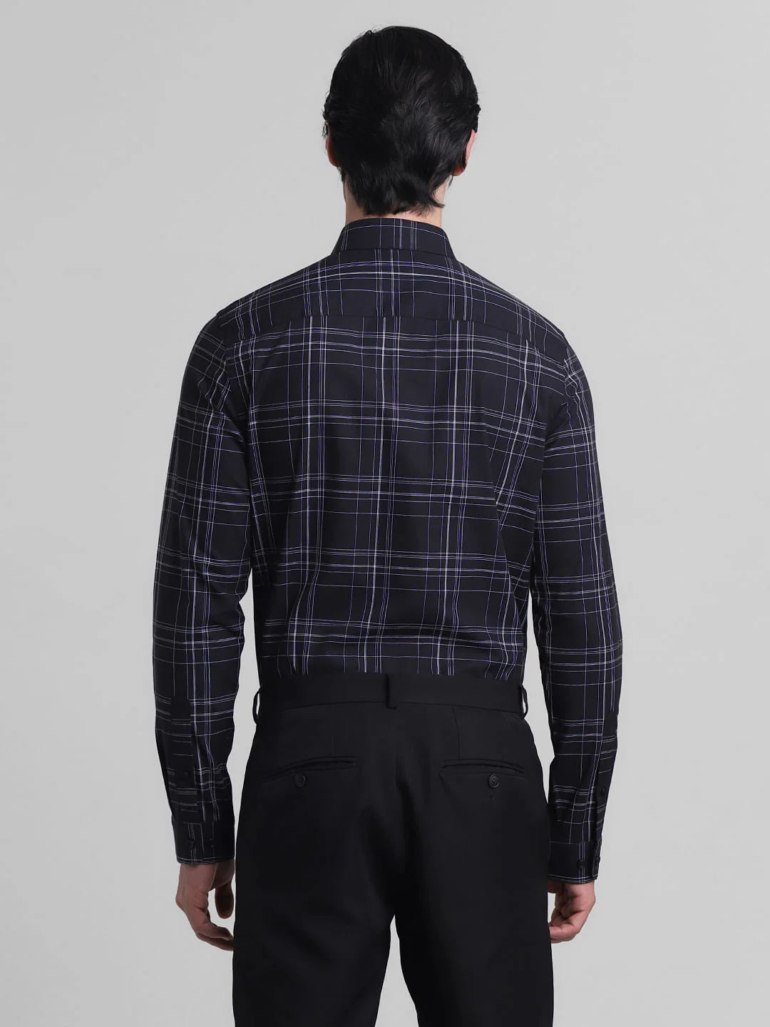 Black Check Print Full Sleeves Shirt - Image 4