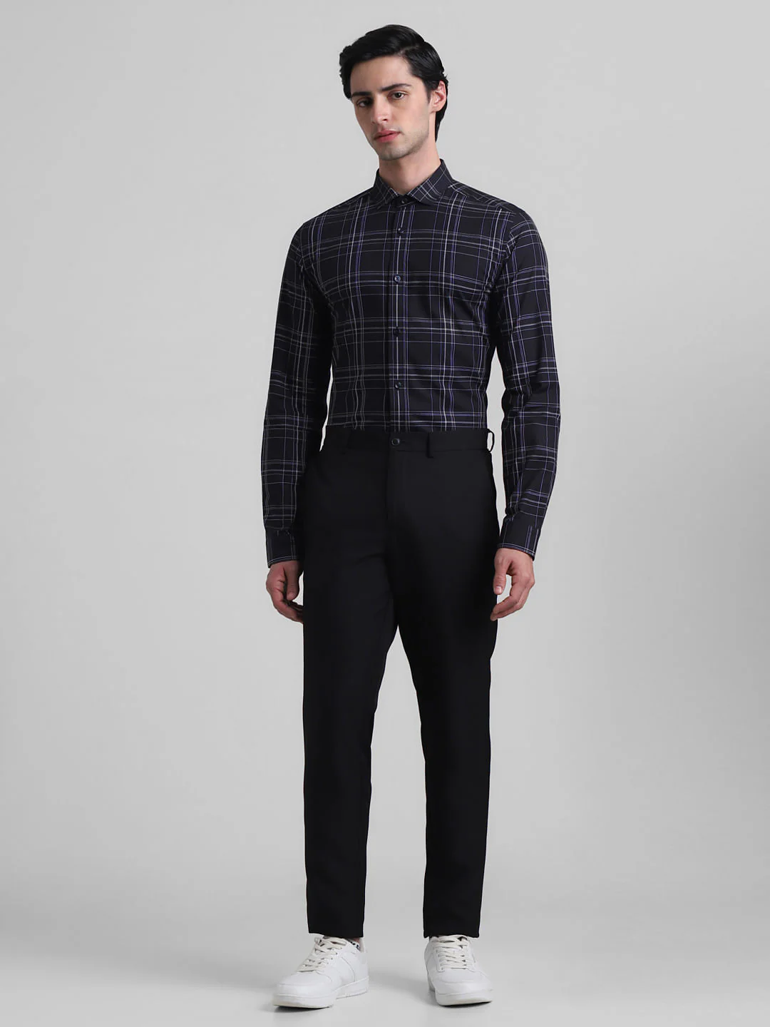 Black Check Print Full Sleeves Shirt - Image 6