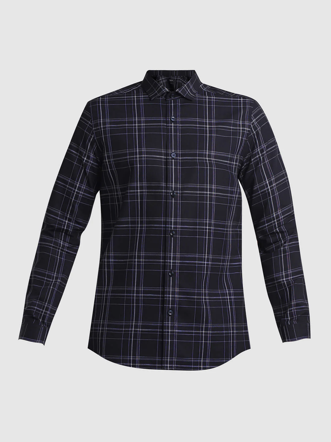 Black Check Print Full Sleeves Shirt - Image 7