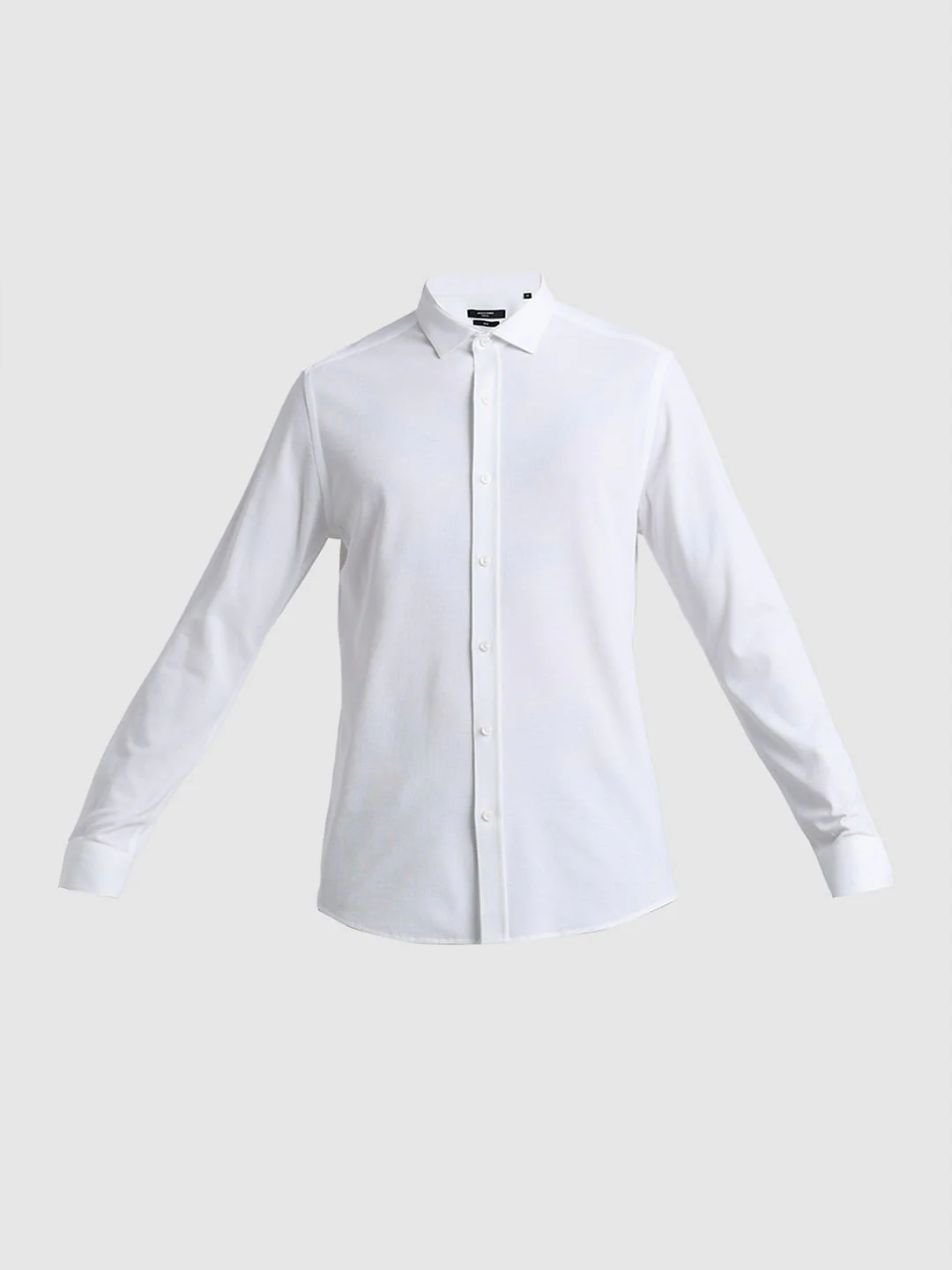 White Knitted Full Sleeves Shirt - Image 7
