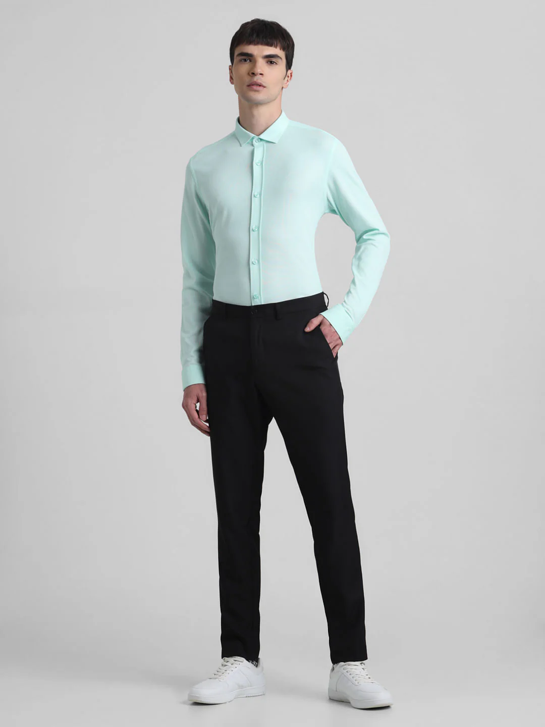 Green Knitted Full Sleeves Shirt - Image 6