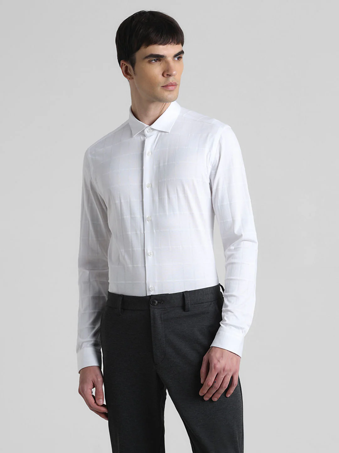 White Knitted Cotton Shirt - Image 2