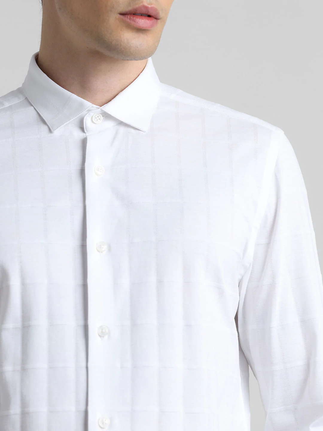 White Knitted Cotton Shirt - Image 5