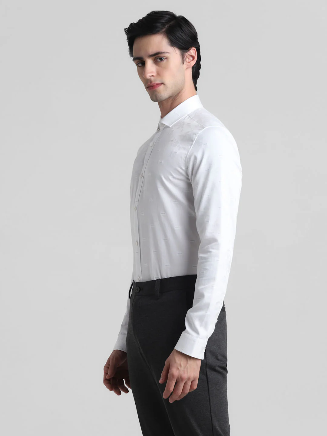 Green Dobby Full Sleeves Shirt - Image 3