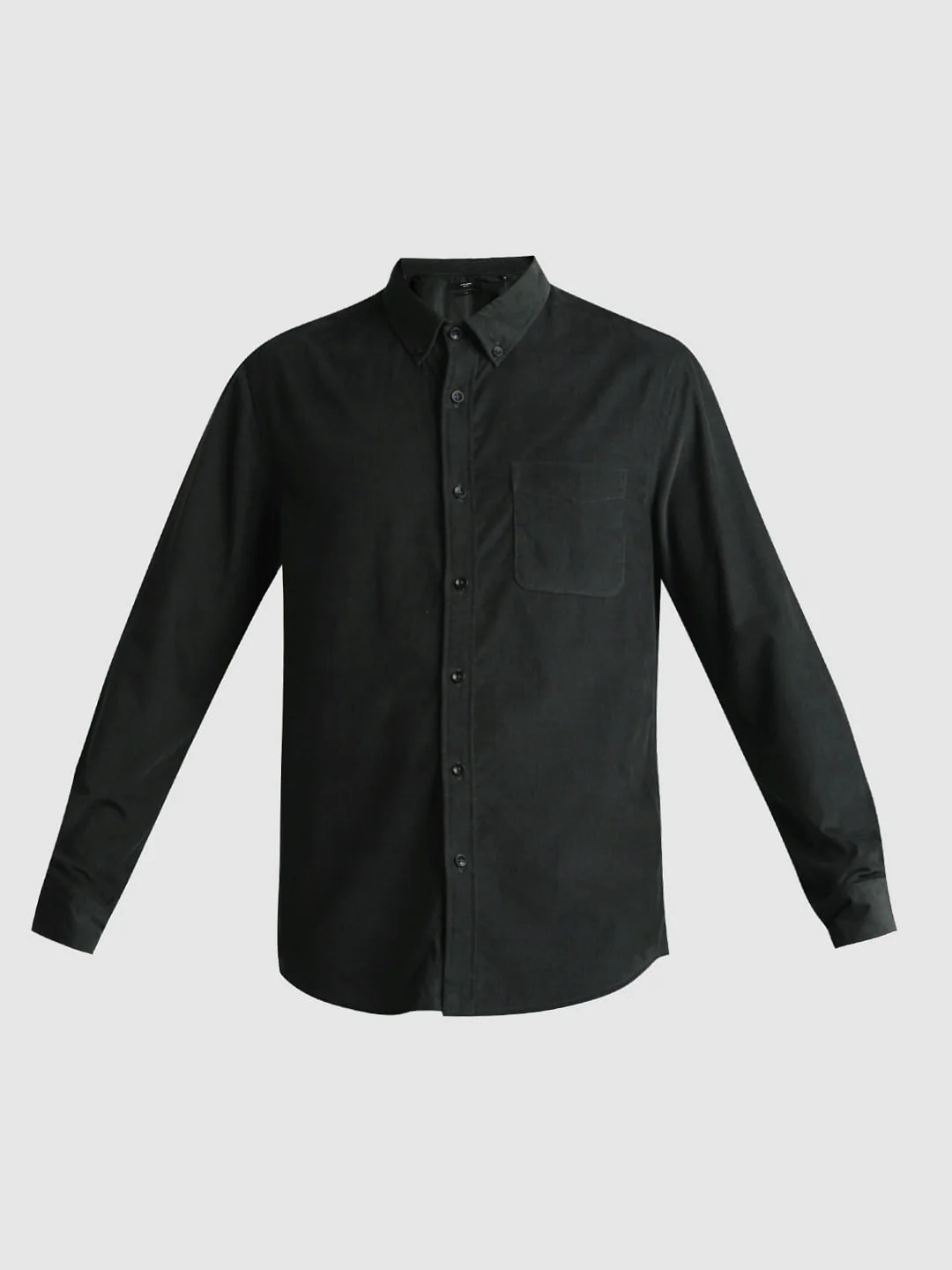 Dark Green Corduroy Full Sleeves Shirt - Image 7