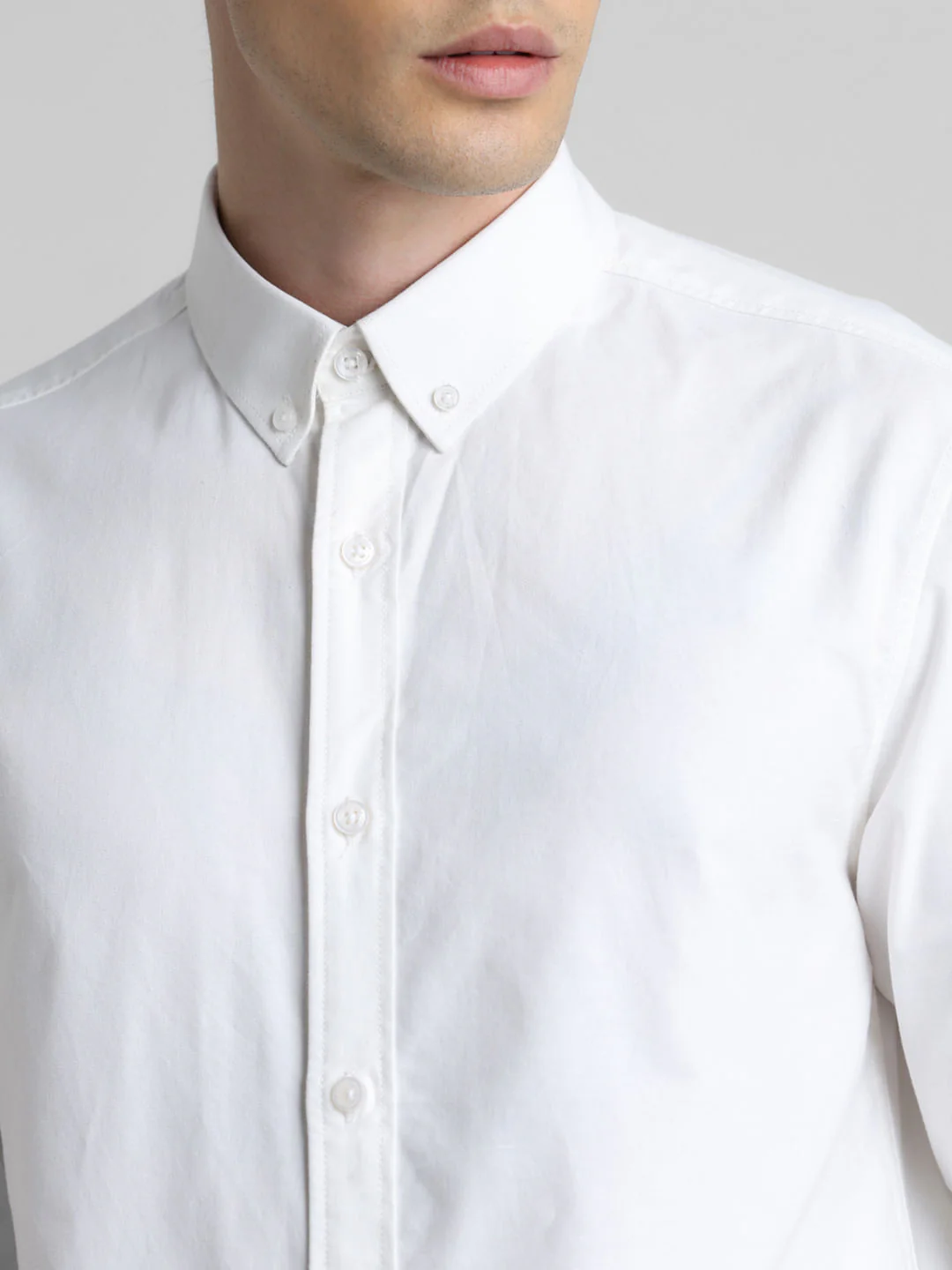 White Oxford Full Sleeves Shirt - Image 5