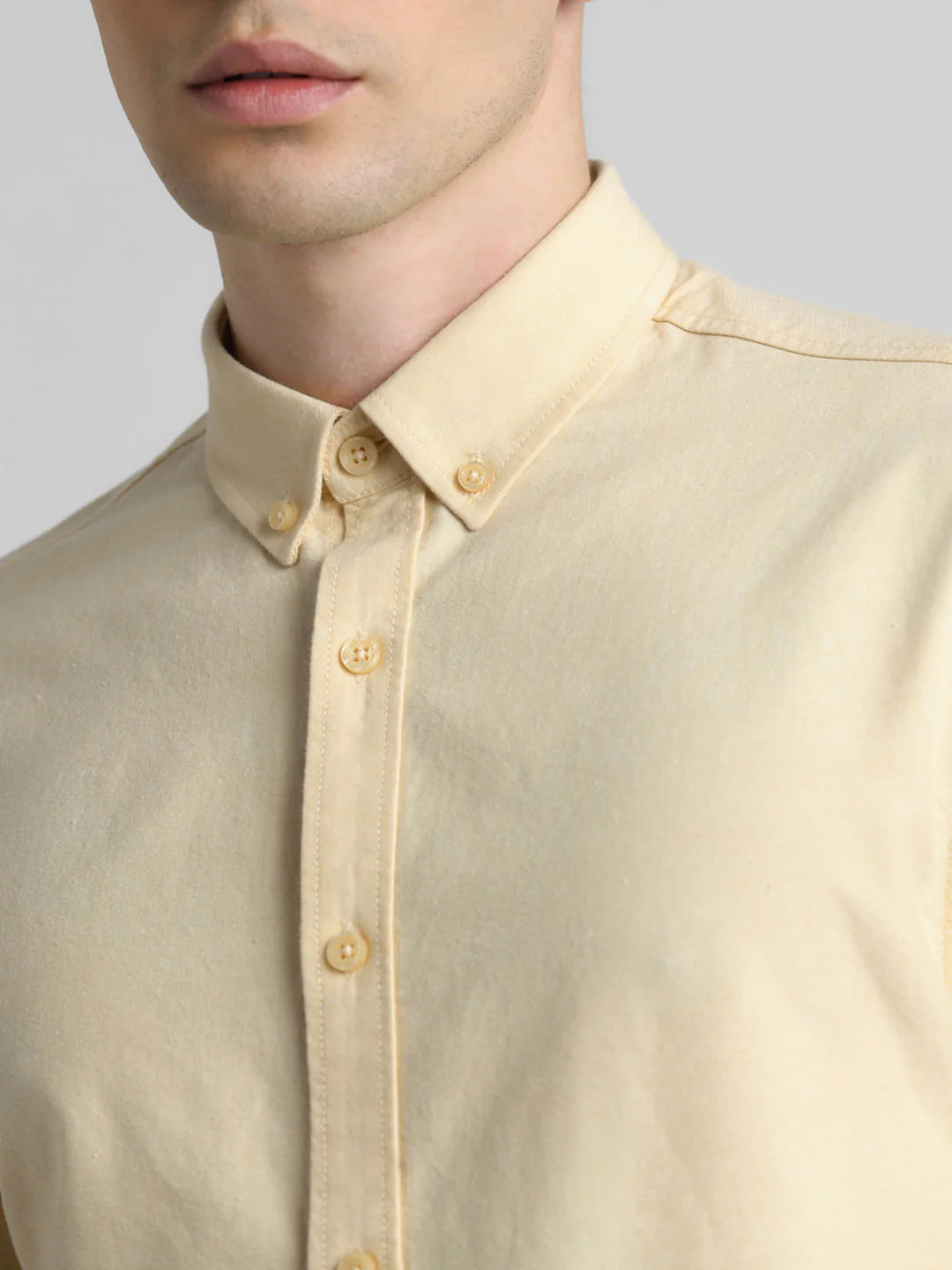Yellow Oxford Full Sleeves Shirt - Image 5