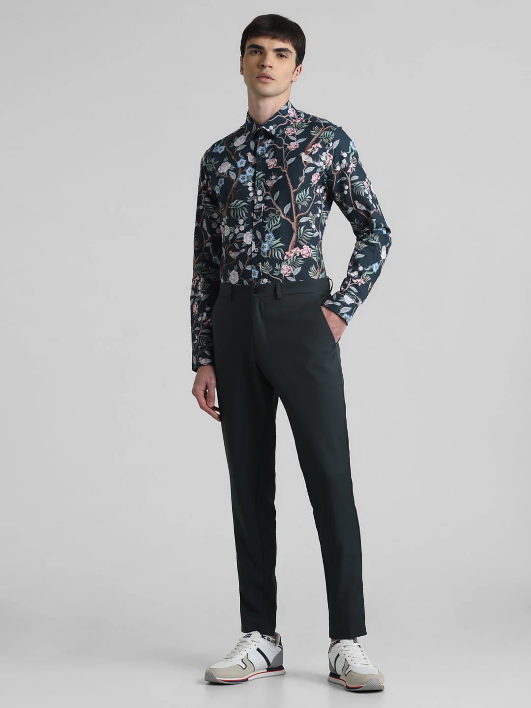 Green Floral Full Sleeves Shirt - Image 6