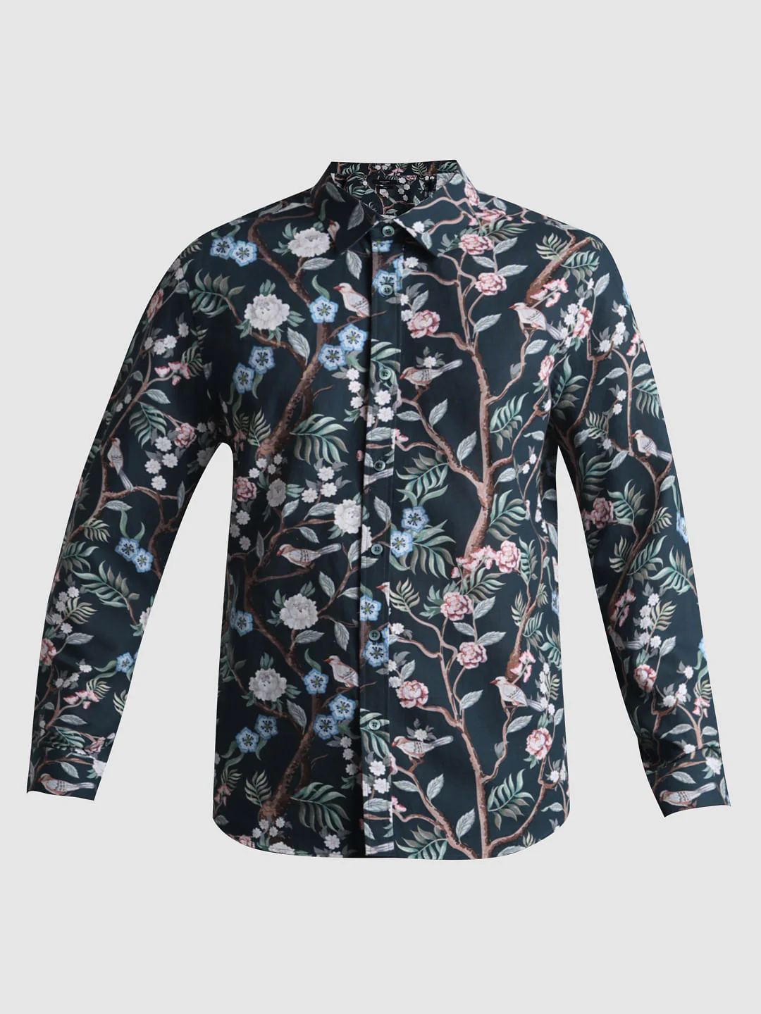 Green Floral Full Sleeves Shirt - Image 7