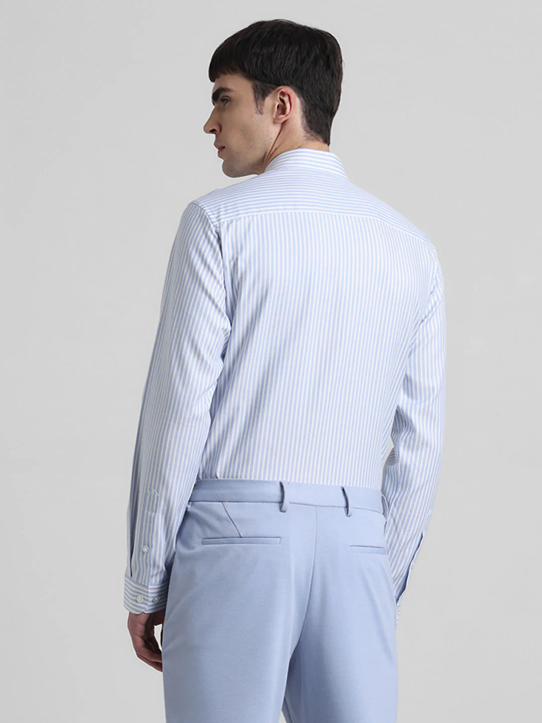 White Striped Full Sleeves Shirt - Image 4