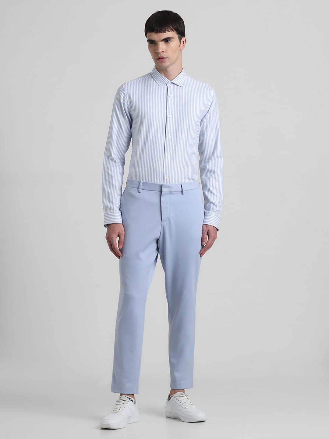 White Striped Full Sleeves Shirt - Image 6