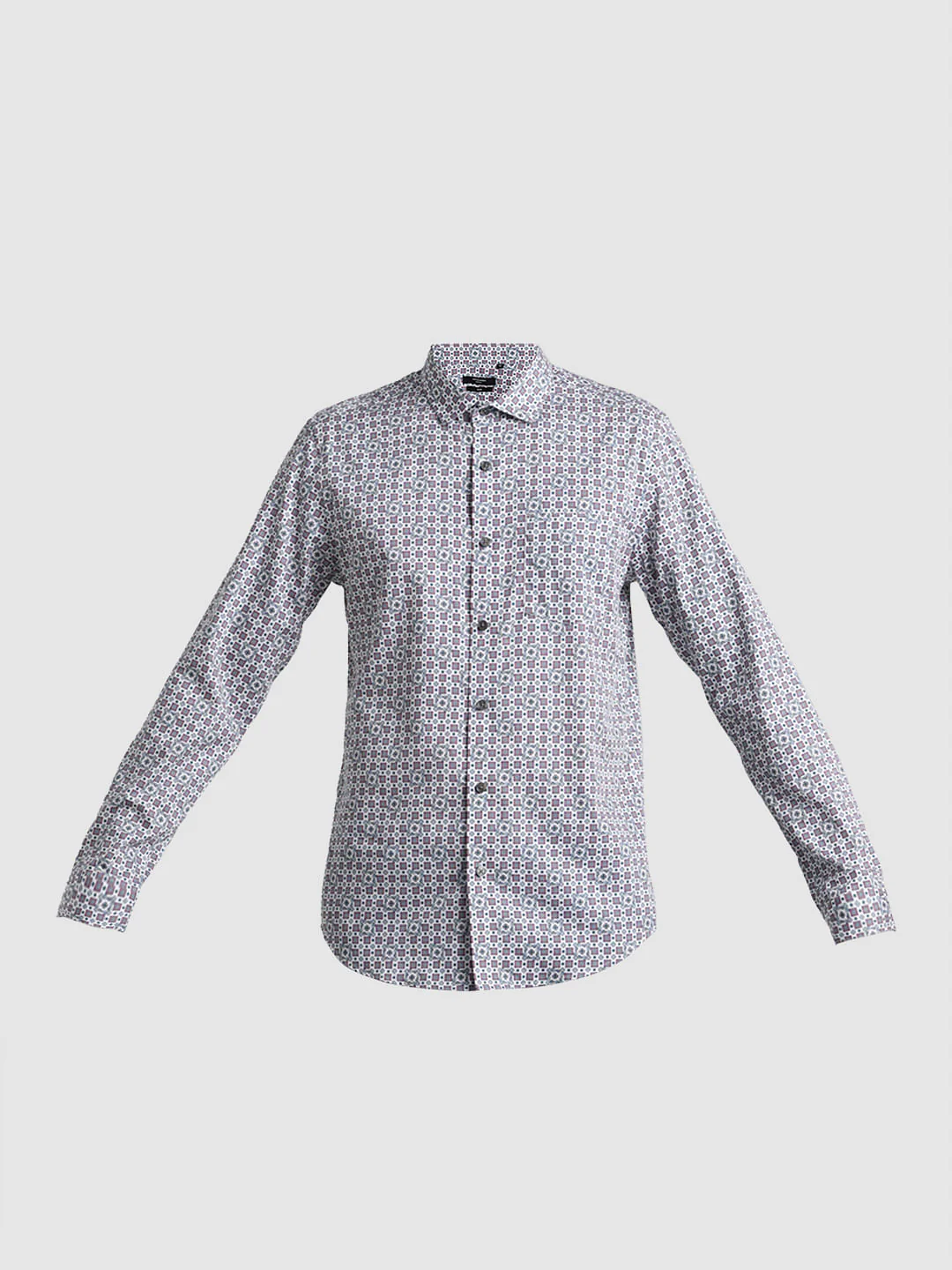 White Printed Full Sleeves Shirt - Image 7