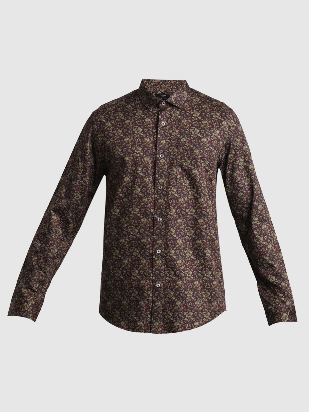Maroon Floral Full Sleeves Shirt - Image 7