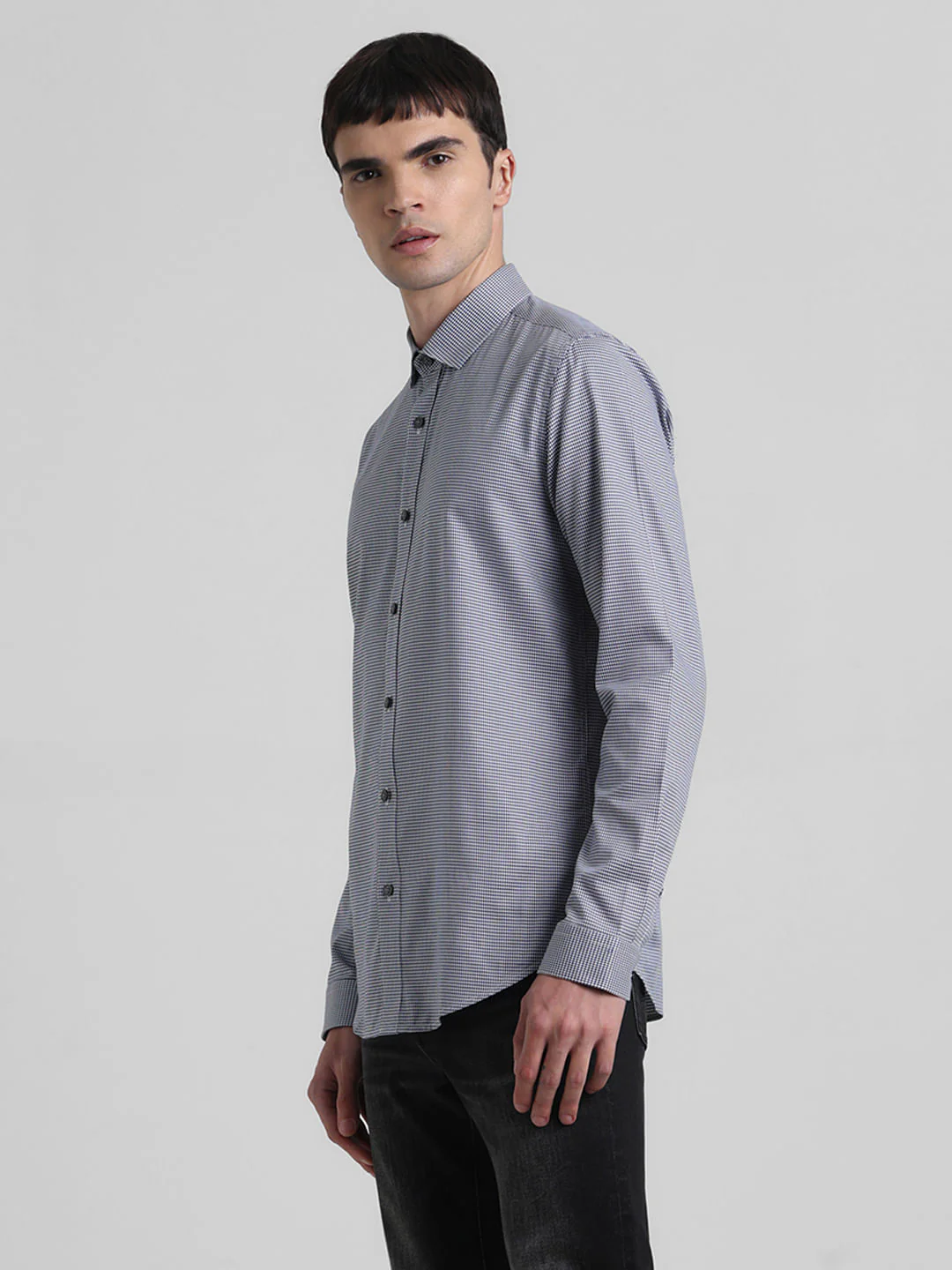 Blue Printed Full Sleeves Shirt - Image 3