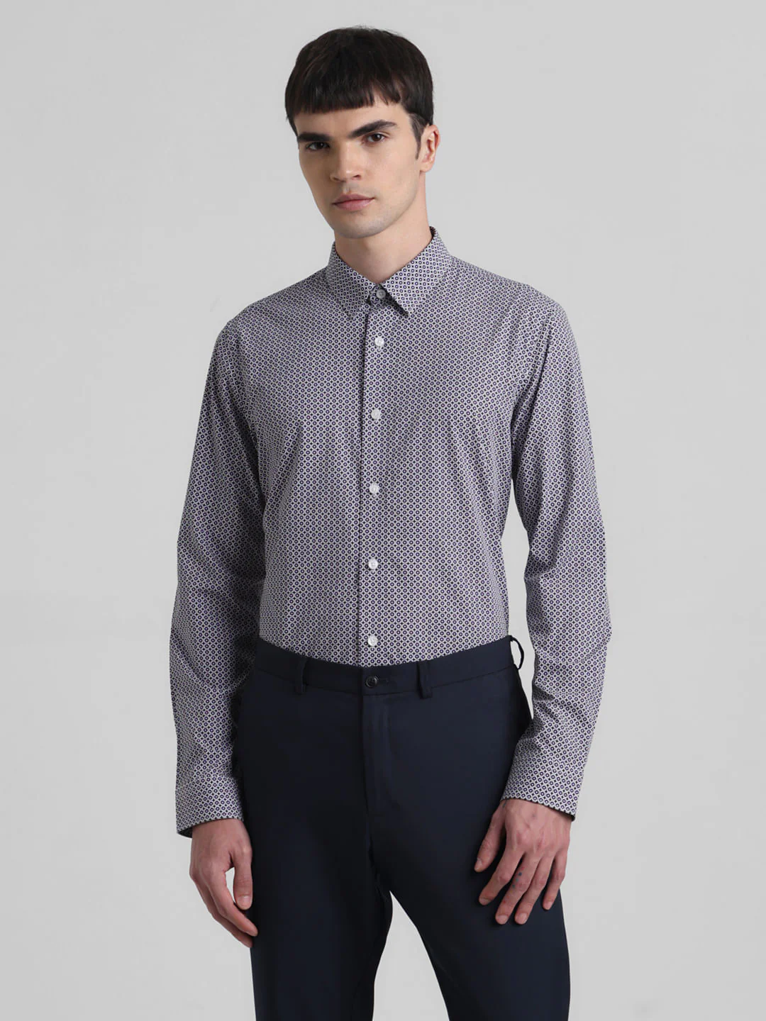 Purple Abstract Print Shirt - Image 2