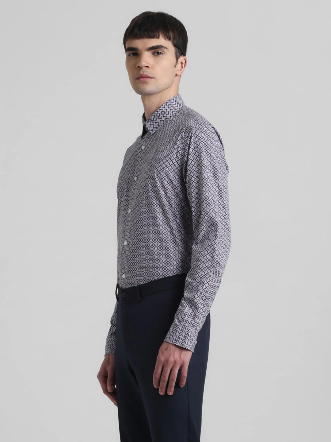 Purple Abstract Print Shirt - Image 3