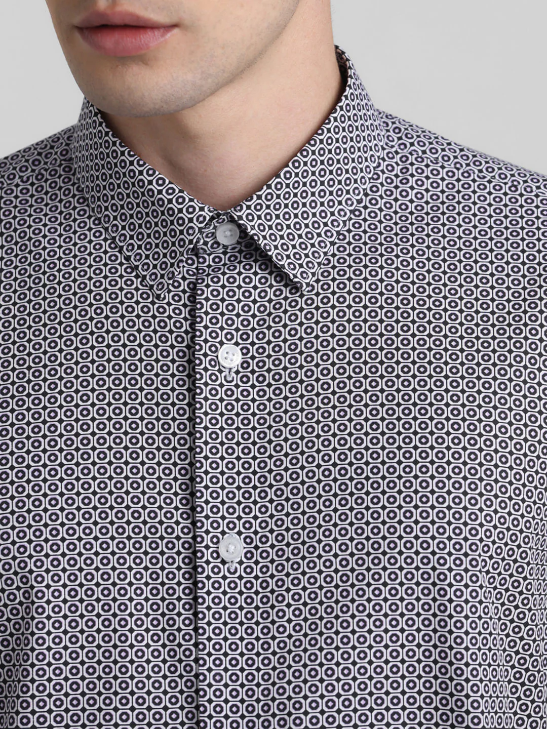 Purple Abstract Print Shirt - Image 5