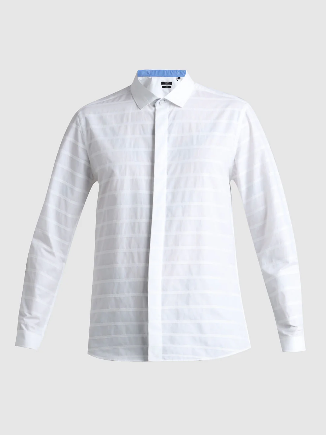 White Dobby Full Sleeves Shirt - Image 7