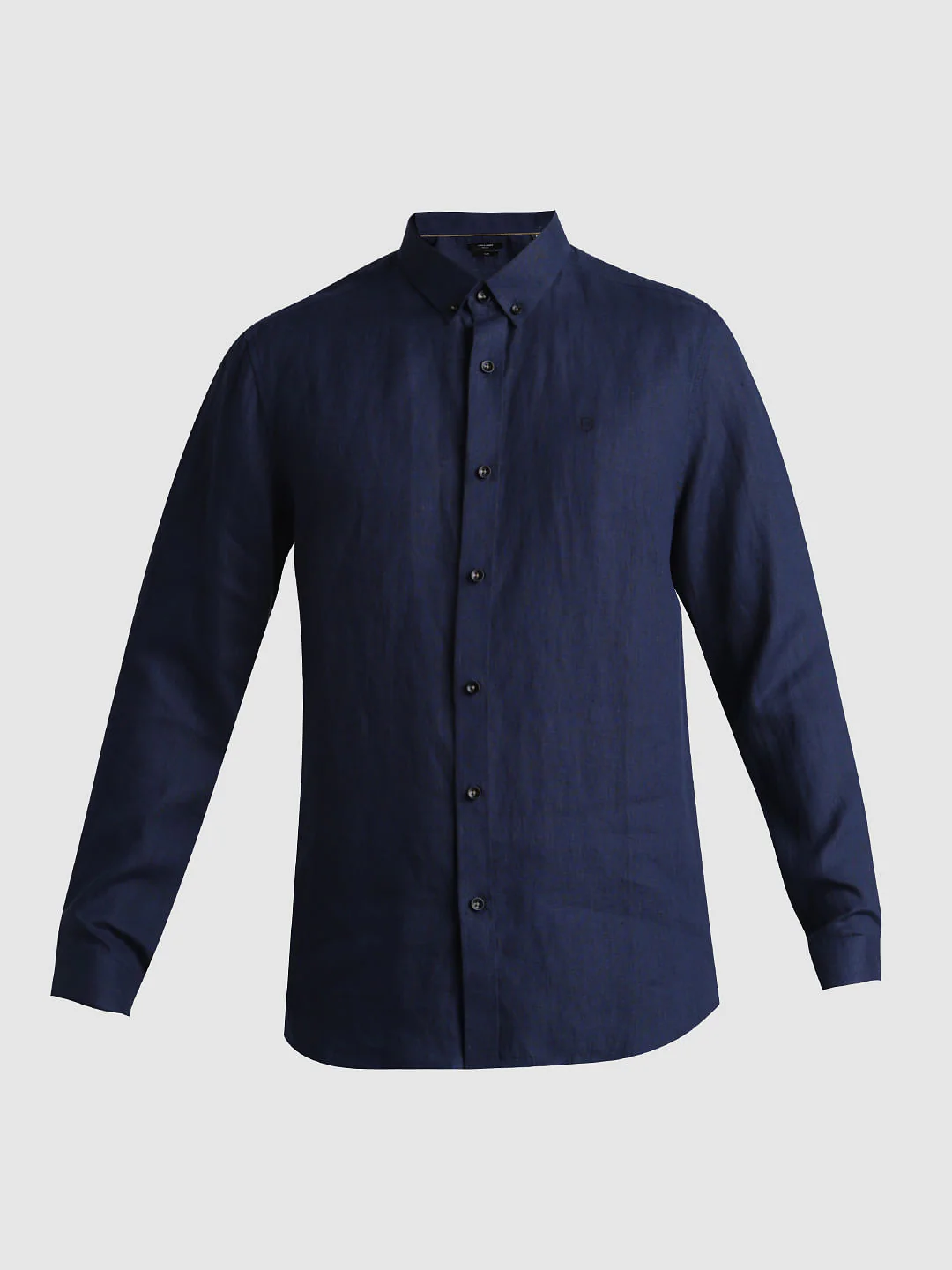 Navy Blue Linen Full Sleeves Shirt - Image 7