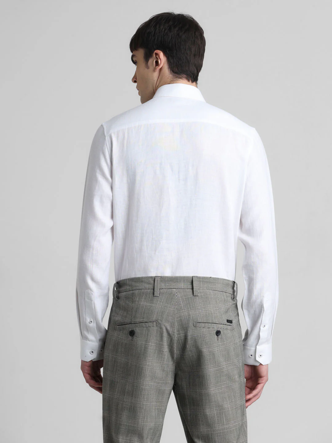 White Linen Full Sleeves Shirt - Image 4