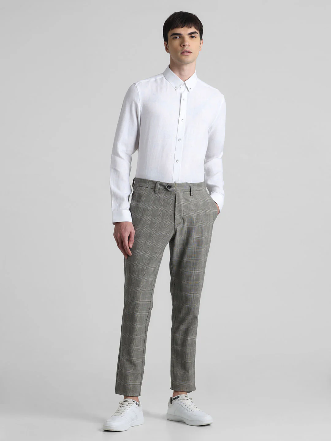 White Linen Full Sleeves Shirt - Image 6