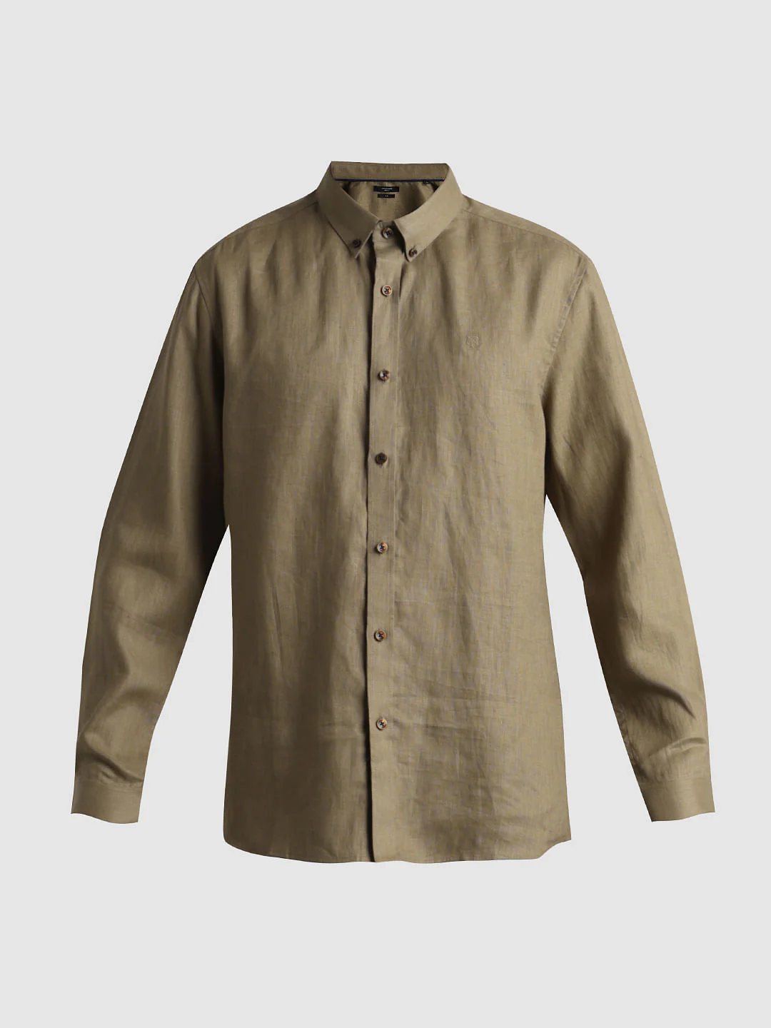 Green Linen Full Sleeves Shirt - Image 6