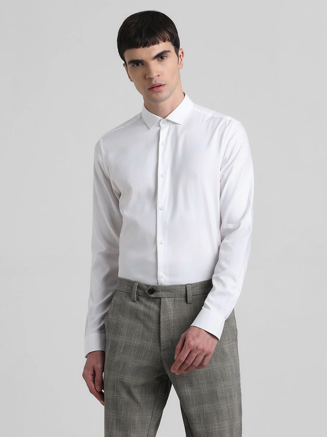 White Cotton Full Sleeves Shirt - Image 2
