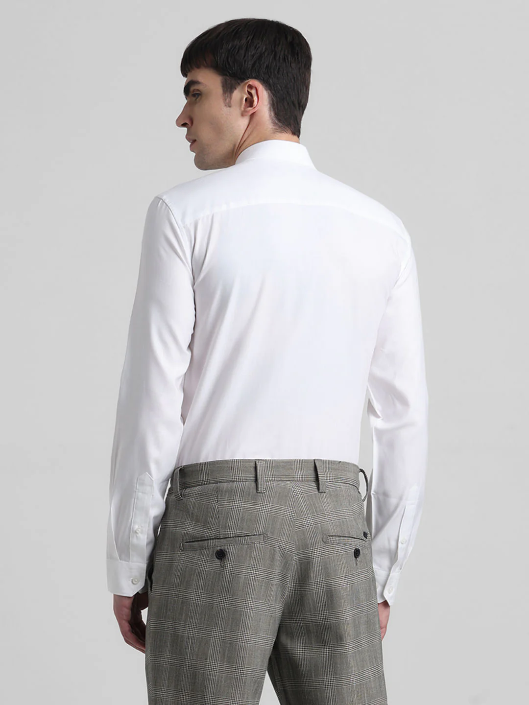 White Cotton Full Sleeves Shirt - Image 4