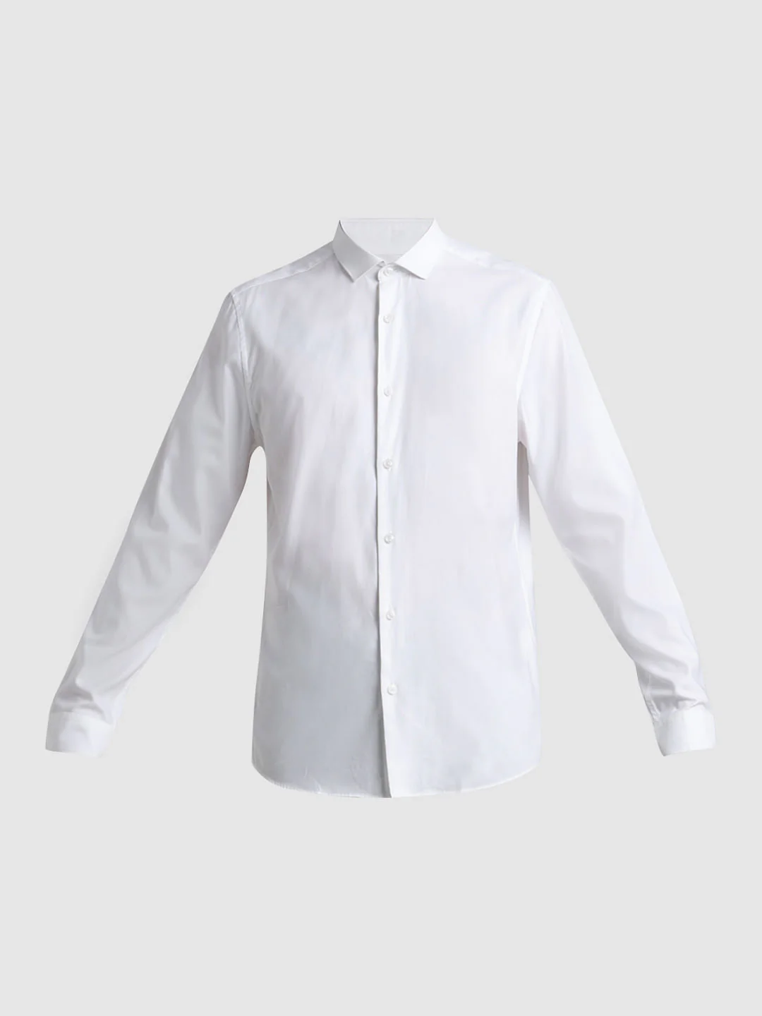 White Cotton Full Sleeves Shirt - Image 7