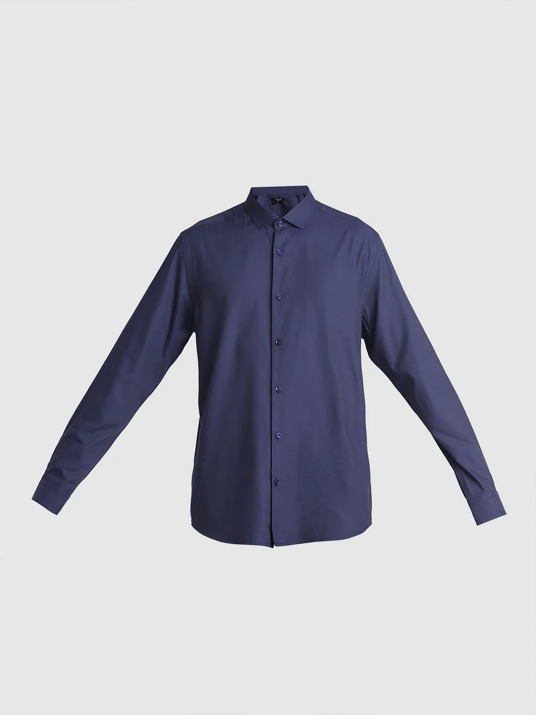 Dark Blue Cotton Full Sleeves Shirt - Image 7