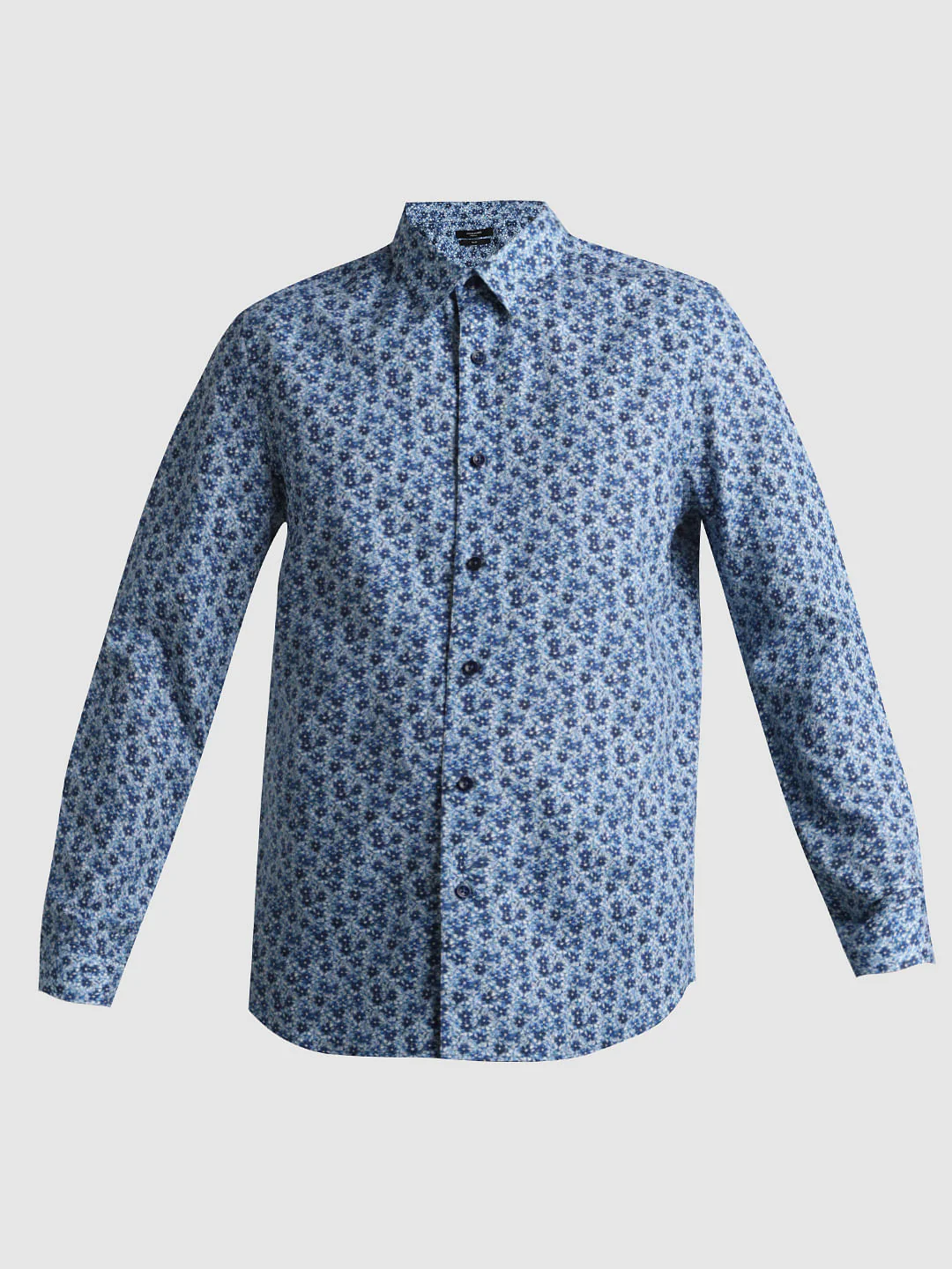 Blue Floral Full Sleeves Shirt - Image 7