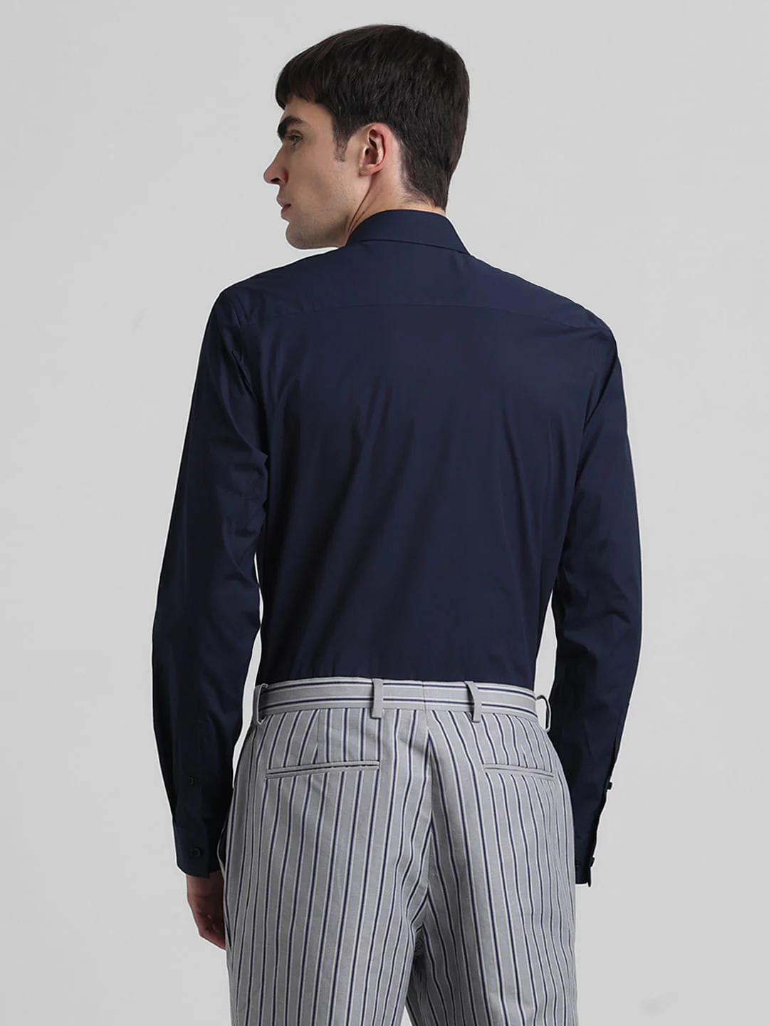 Blue Poplin Full Sleeves Shirt - Image 4