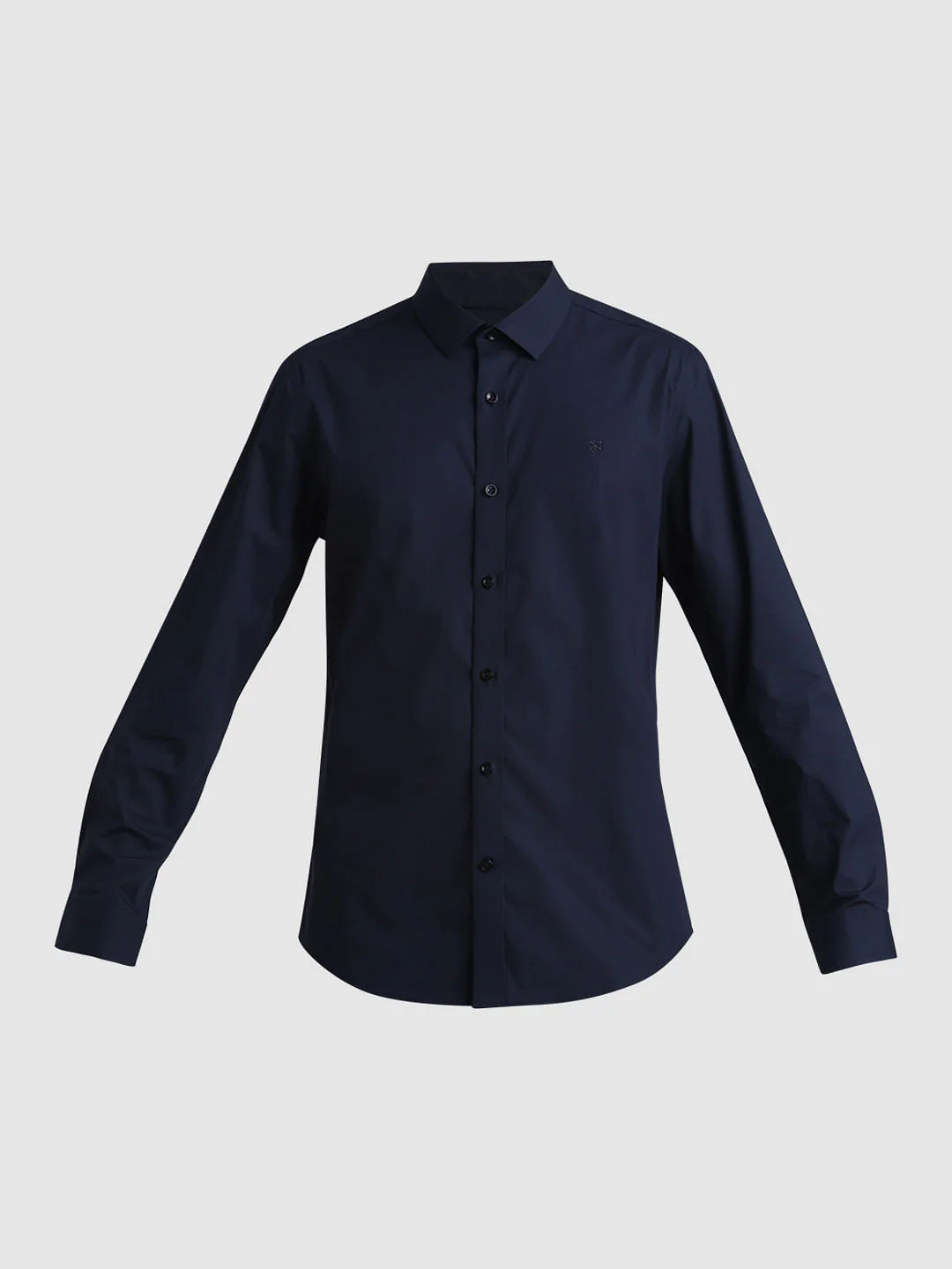 Blue Poplin Full Sleeves Shirt - Image 7