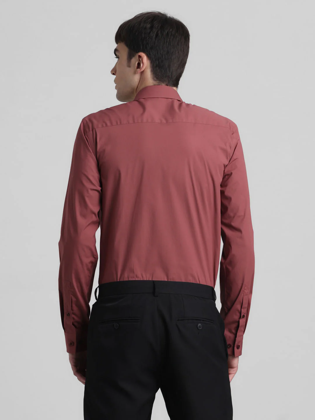 Light Brown Poplin Full Sleeves Shirt - Image 4