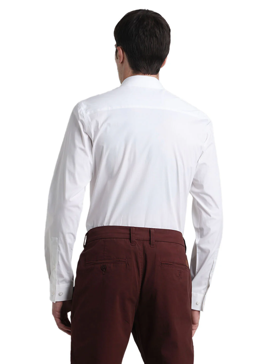 White Poplin Full Sleeves Shirt - Image 4