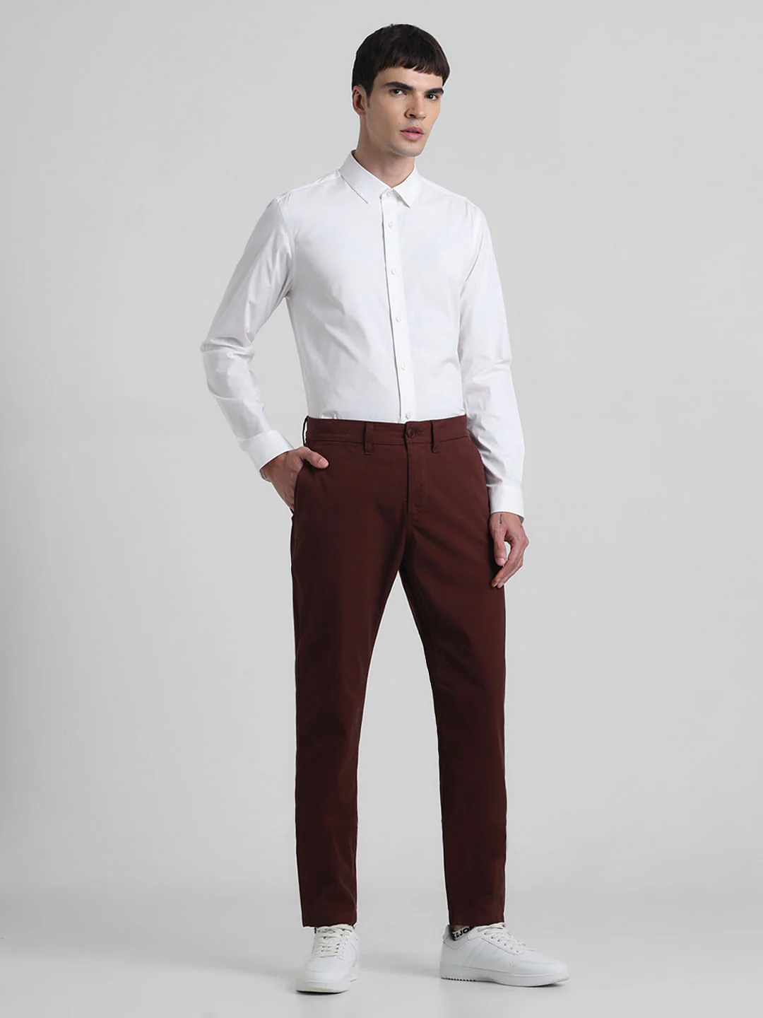 White Poplin Full Sleeves Shirt - Image 6