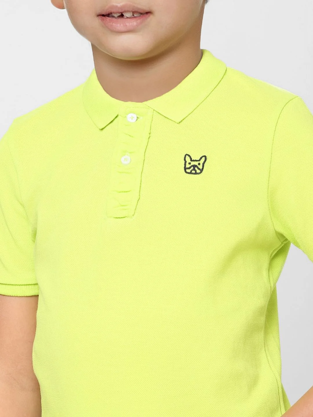 Boys Lemon Yellow Polo Neck T-shirt - Image 5