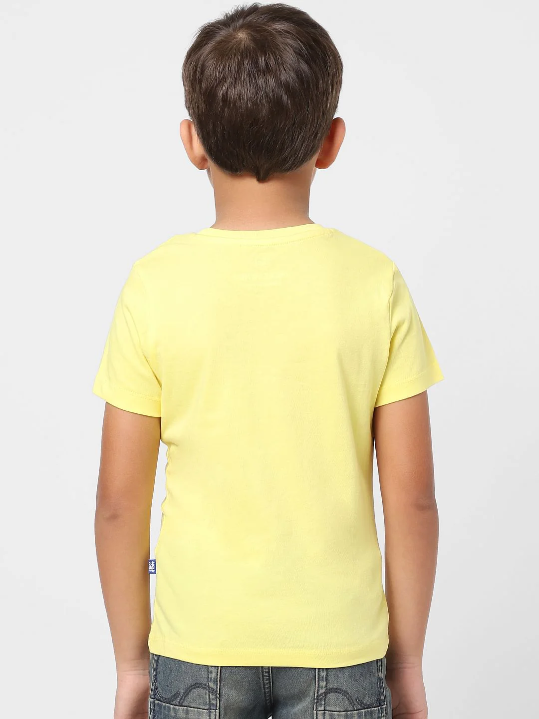Boys Yellow Graphic Print Crew Neck T-shirt - Image 4