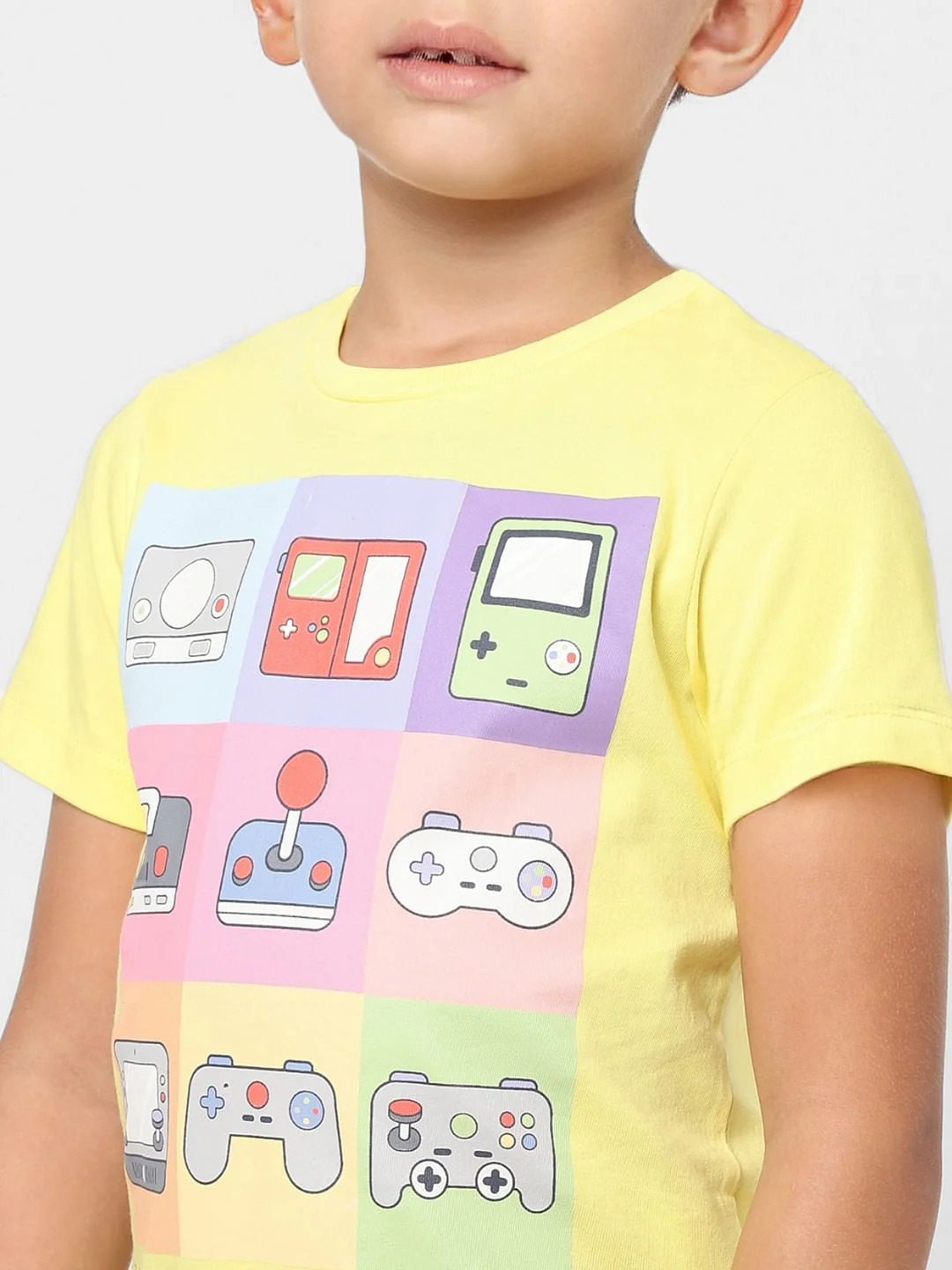 Boys Yellow Graphic Print Crew Neck T-shirt - Image 5