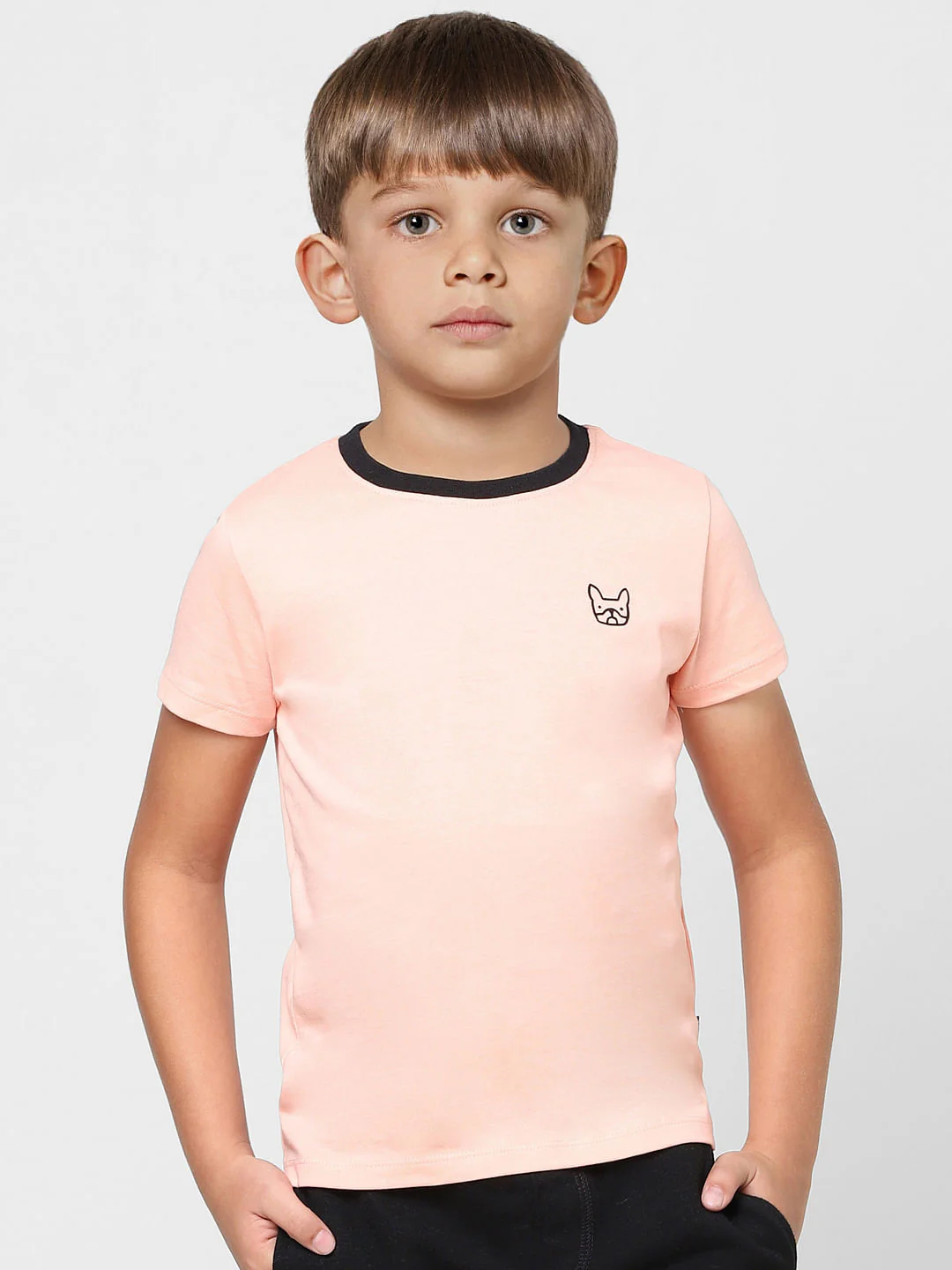 Boys Pink Crew Neck T-shirt - Image 2