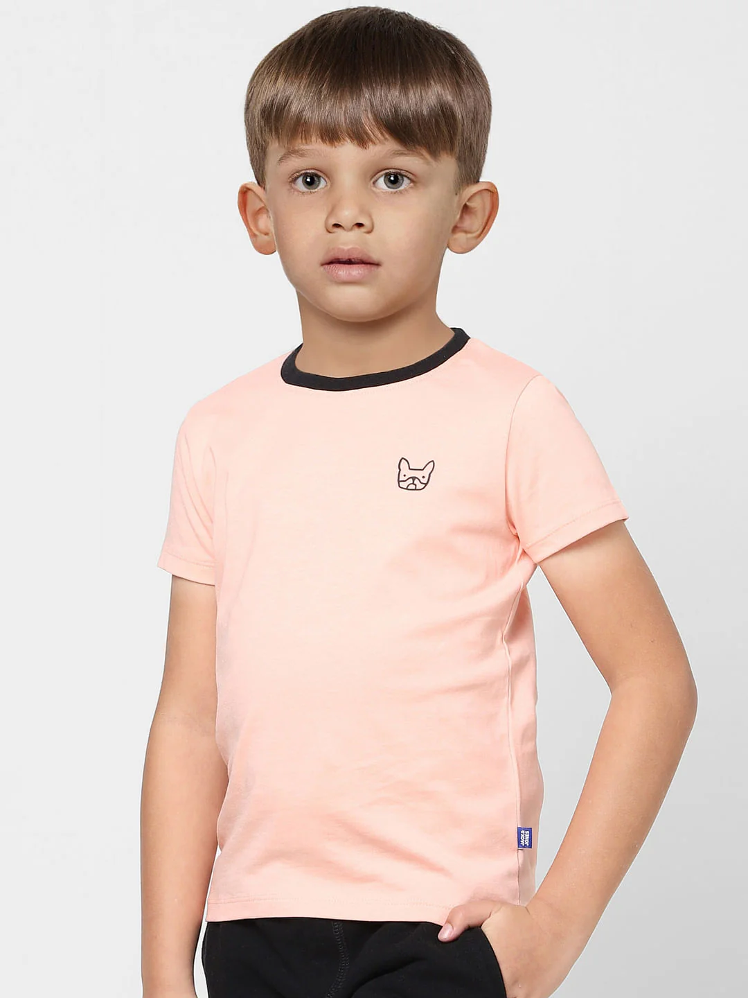 Boys Pink Crew Neck T-shirt - Image 3