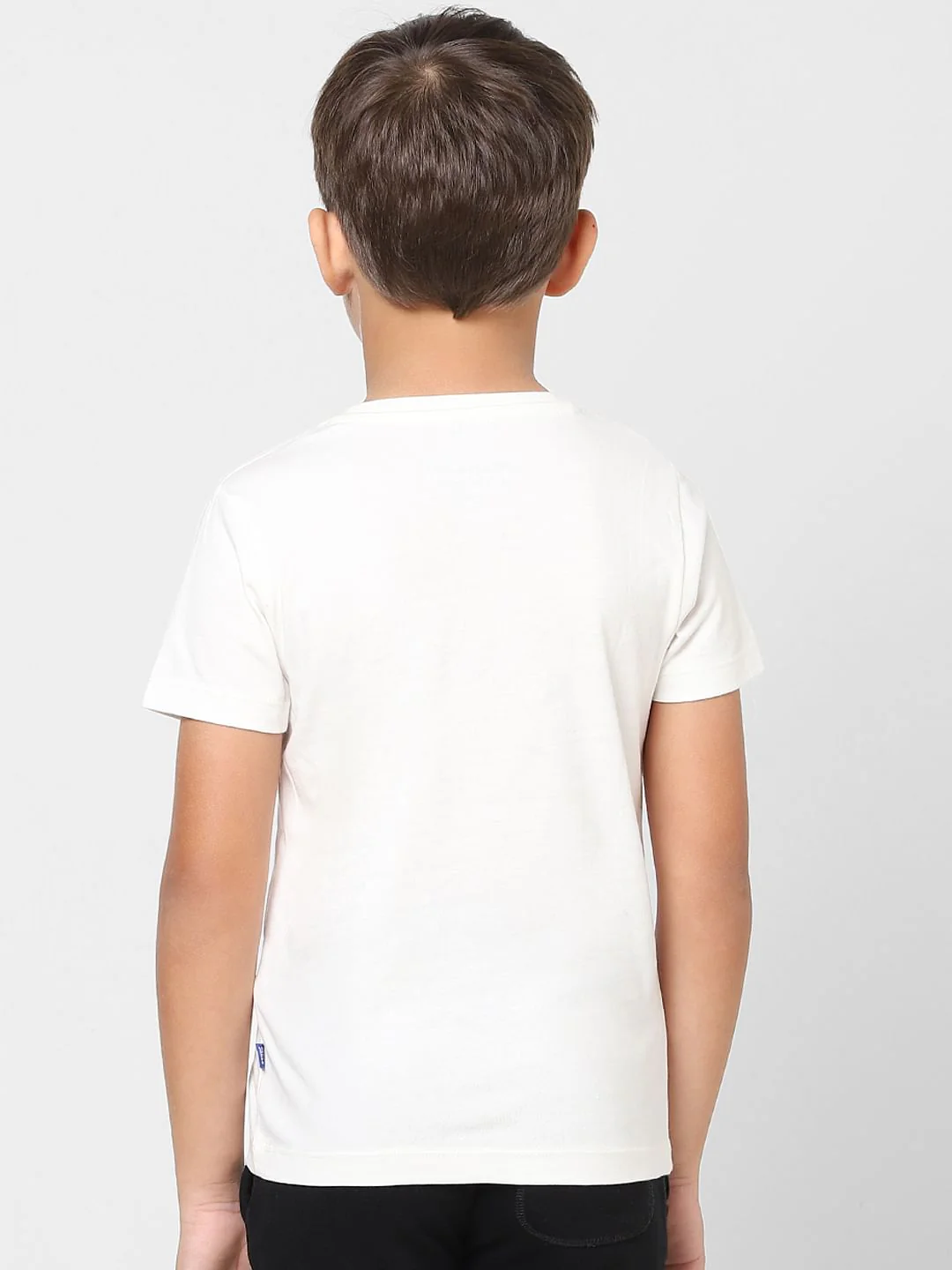 Boys White Graphic Print Crew Neck T-shirt - Image 4