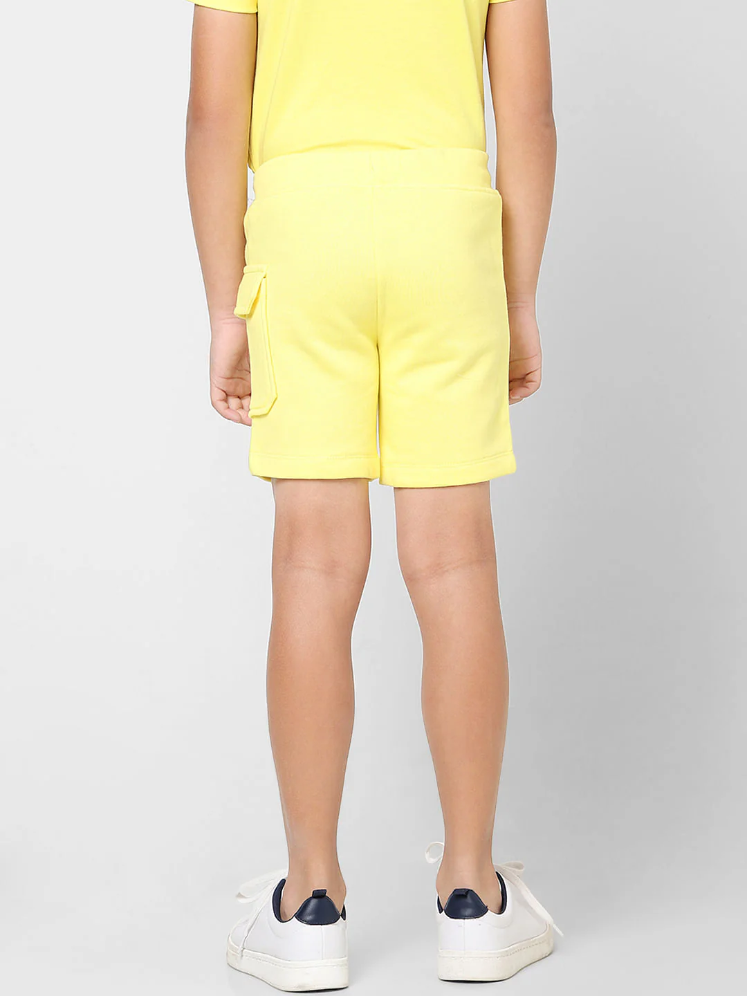 Boys Yellow Mid Rise Sweatshorts - Image 4