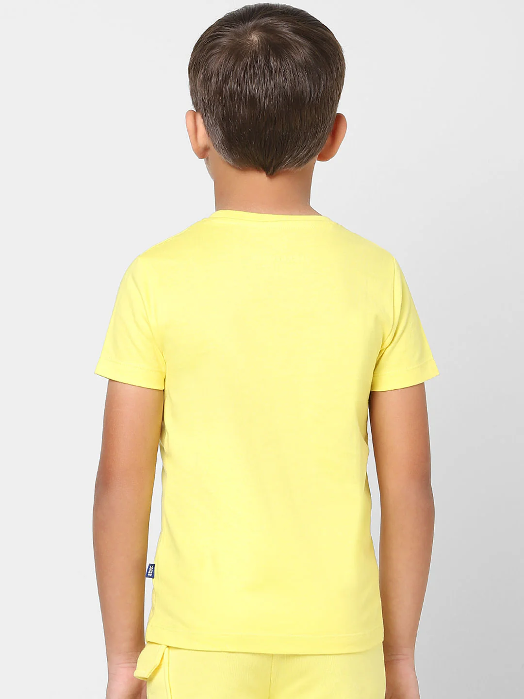 Boys Yellow Graphic Print Crew Neck T-shirt - Image 4