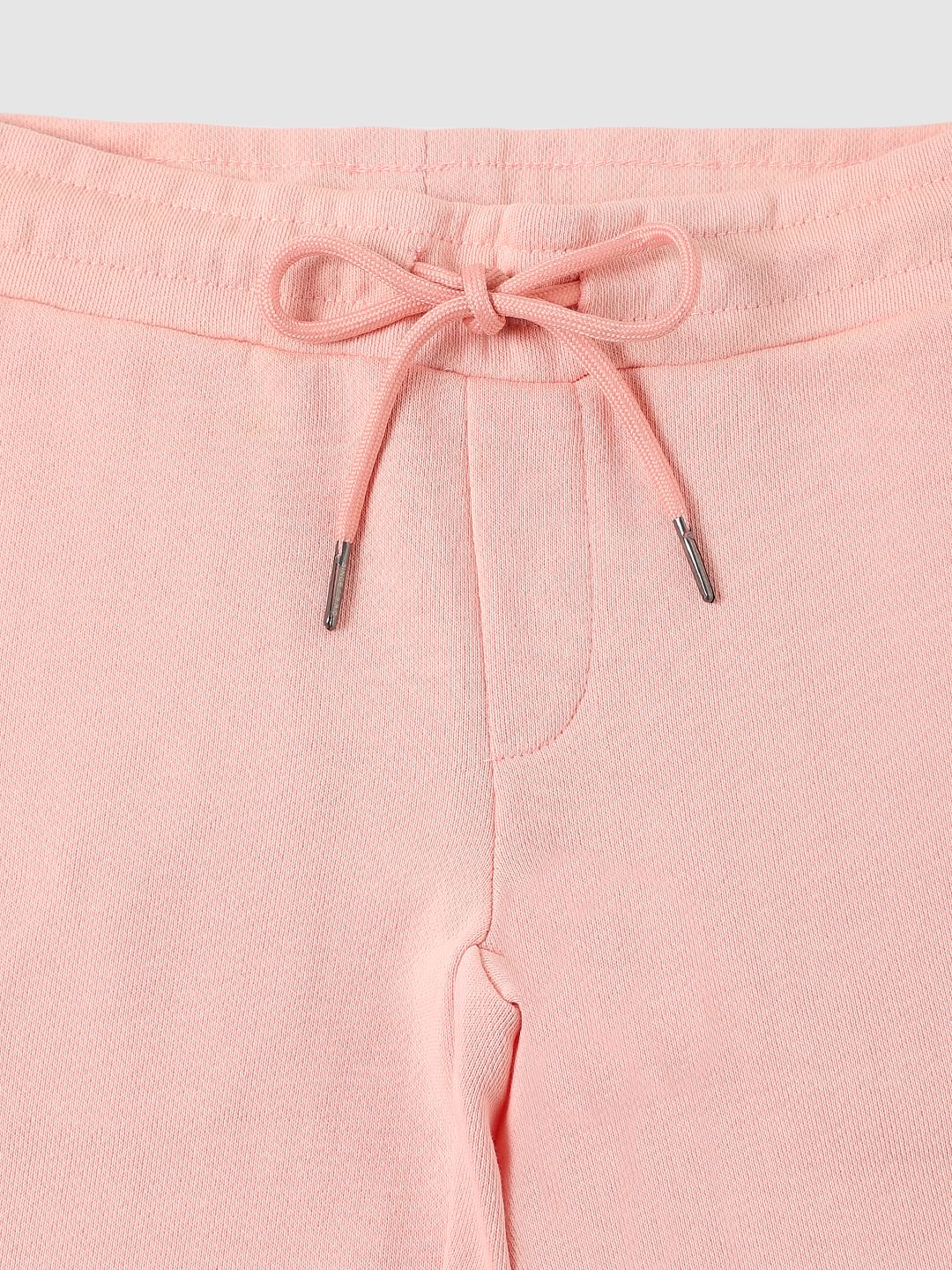 Boys Peach Mid Rise Sweatshorts - Image 2