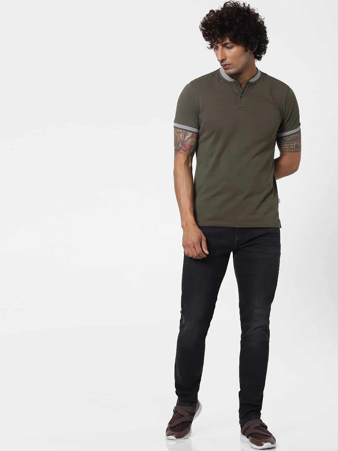 Black Low Rise Glenn Slim Fit Jeans