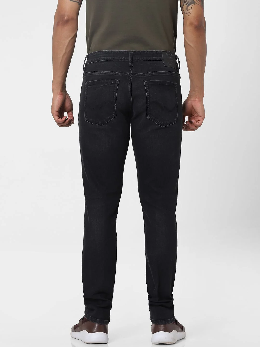 Black Low Rise Glenn Slim Fit Jeans - Image 4