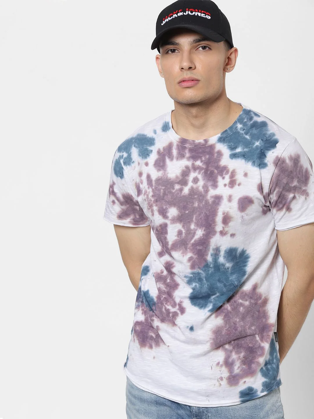 Multi-coloured Tie Dye Crew Neck T-shirt