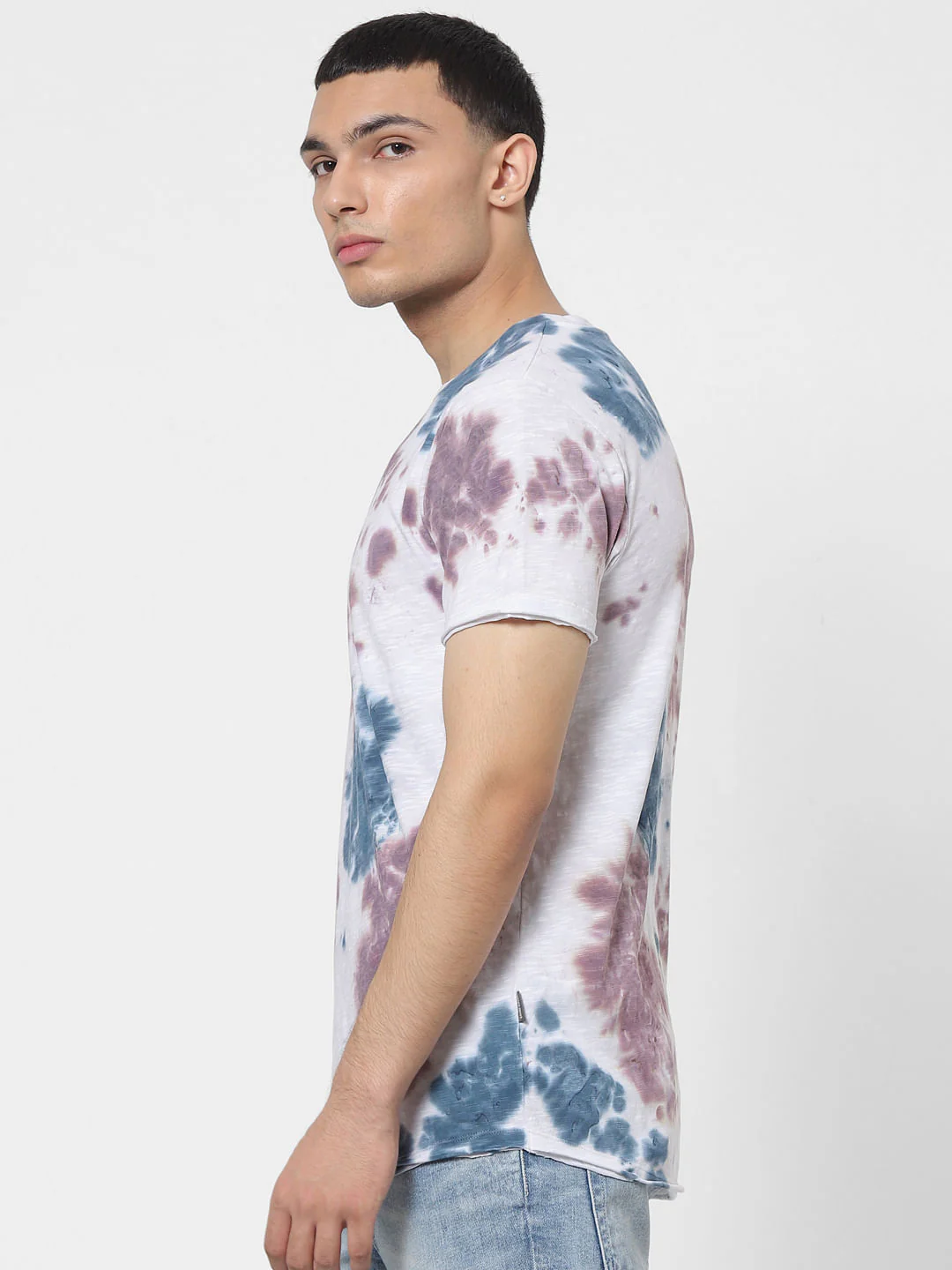 Multi-coloured Tie Dye Crew Neck T-shirt - Image 3
